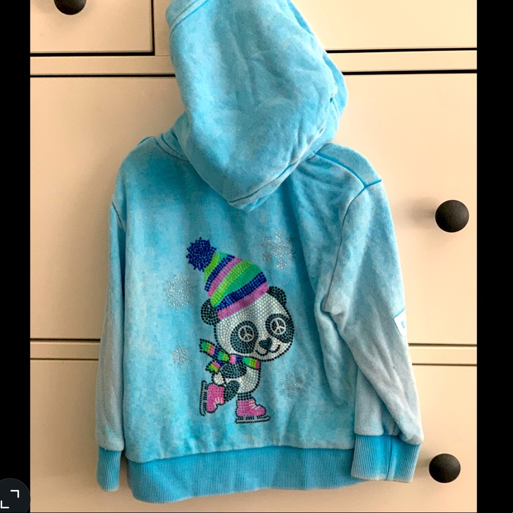 Toddler girls Butter panda skating zip hoodie